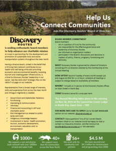 Flyer describing Discovery Board commitments